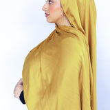 Satin Scarf in Golden Mustard