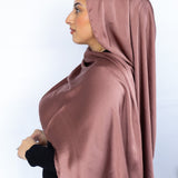 Crinkle Satin Scarf in Cinnamon