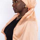 Satin Scarf in Peach