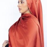 Satin Scarf in Rust