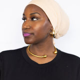 Satin Lined Undercap in Beige
