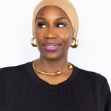 Satin Lined Undercap in Light Brown