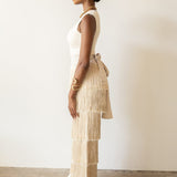 Hiza Fringe Pants in Cream