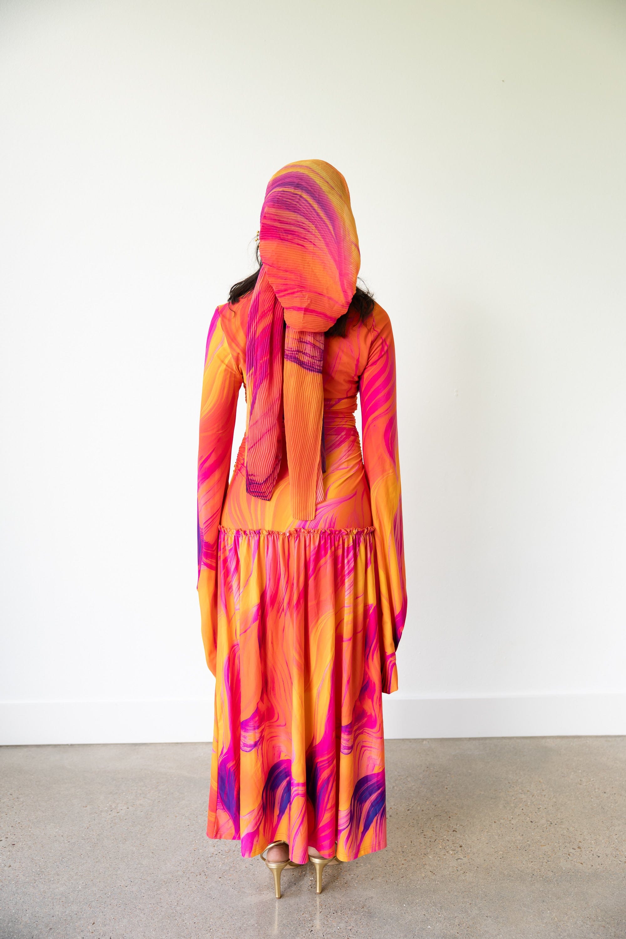 Sunset Maxi Dress with Long Flowy Sleeves RI MI Sunset Maxi Dress with Long Flowy Sleeves RI MI