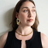 Rippled Hoop Statement Earrings