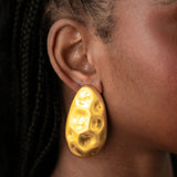 Rawda Melted Matte Gold Earrings