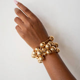 Shadia Golden Sphere Bracelet Stack (Set of 6)