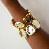 Bola Sculpted Gold Bracelet Stack (Set of 2)