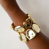 Bola Sculpted Gold Bracelet Stack (Set of 2)