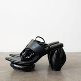 Lala Lace-Up Platform Sandals in Black