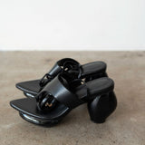 Lala Lace-Up Platform Sandals in Black