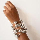 Nila Silver Bead Bracelet Stack (Set of 6)