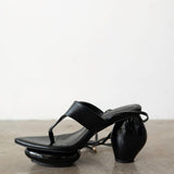 Lala Lace-Up Platform Sandals in Black