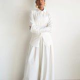 The Perfect White High Waist Corset Wide Leg Pants
