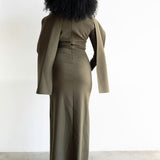 Olivia Long Sleeve Cape Maxi Dress