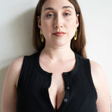Oversized Gold Safety Pin Statement Earrings