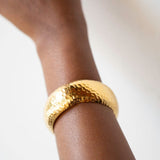 Kenny Hammered Gold Bangle