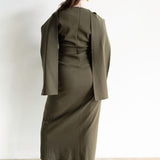 Olivia Long Sleeve Cape Maxi Dress