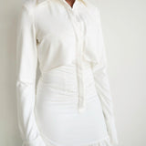 The Perfect White Long Sleeve Maxi Shirt Dress