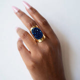 Zubie Gemstone Ring in Cobalt Blue