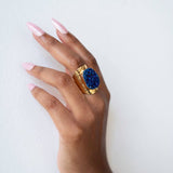 Zubie Gemstone Ring in Cobalt Blue