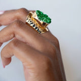 Zubie Gemstone Ring Green