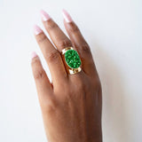 Zubie Gemstone Ring Green
