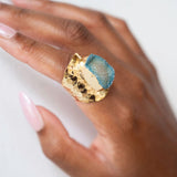 Zubie Gemstone Ring in Sea Blue