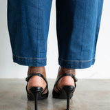 Goldie Slingback Pumps in Black and Gold