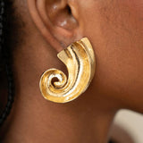 Lia Abstract Earrings Gold