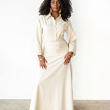 Ola Pinstripe Maxi Skirt