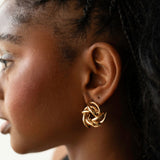 Dina Knot Earrings Gold