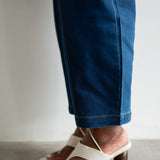 Raina Lace Up Sandal with Wooden Heel in White