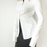 The Perfect White Shirt with Exaggerated Collar