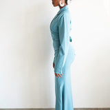 Maida High Waisted Corset Pleated Maxi Skirt
