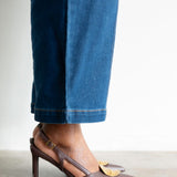 Goldie Slingback Pumps in Brown and Gold
