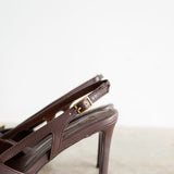 Goldie Slingback Pumps in Brown and Gold