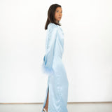 Bilquees Long Feather Sleeve Dress