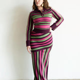 Asha Striped Knit Maxi Skirt