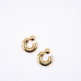Amani Chunky Ball Hoops Gold