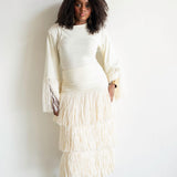 Simi Raffia Tiered Skirt