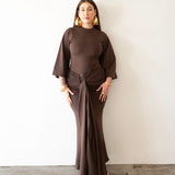 The Perfect Elevated T-Shirt Dress in Brown