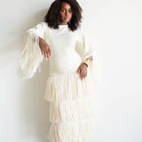 Simi Raffia Tiered Skirt