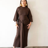 The Perfect Elevated T-Shirt Dress in Brown