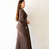 The Perfect Elevated T-Shirt Dress in Brown