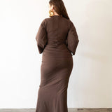 The Perfect Elevated T-Shirt Dress in Brown