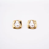 Ghalia Golden Pearl Studs