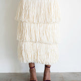 Simi Raffia Tiered Skirt