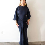 The Perfect Elevated T-Shirt Dress in Navy Blue