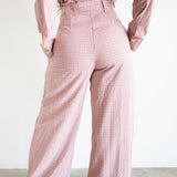 Khadi High Waist Corset Pants with Shirt Ties